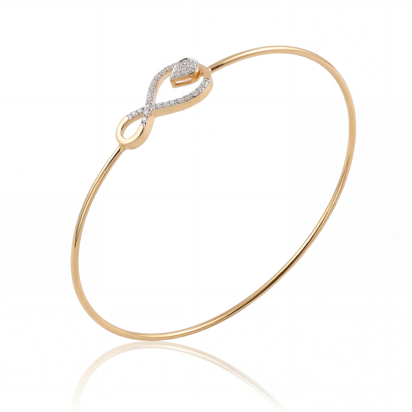 Infinity Teardrop Diamond Bangle