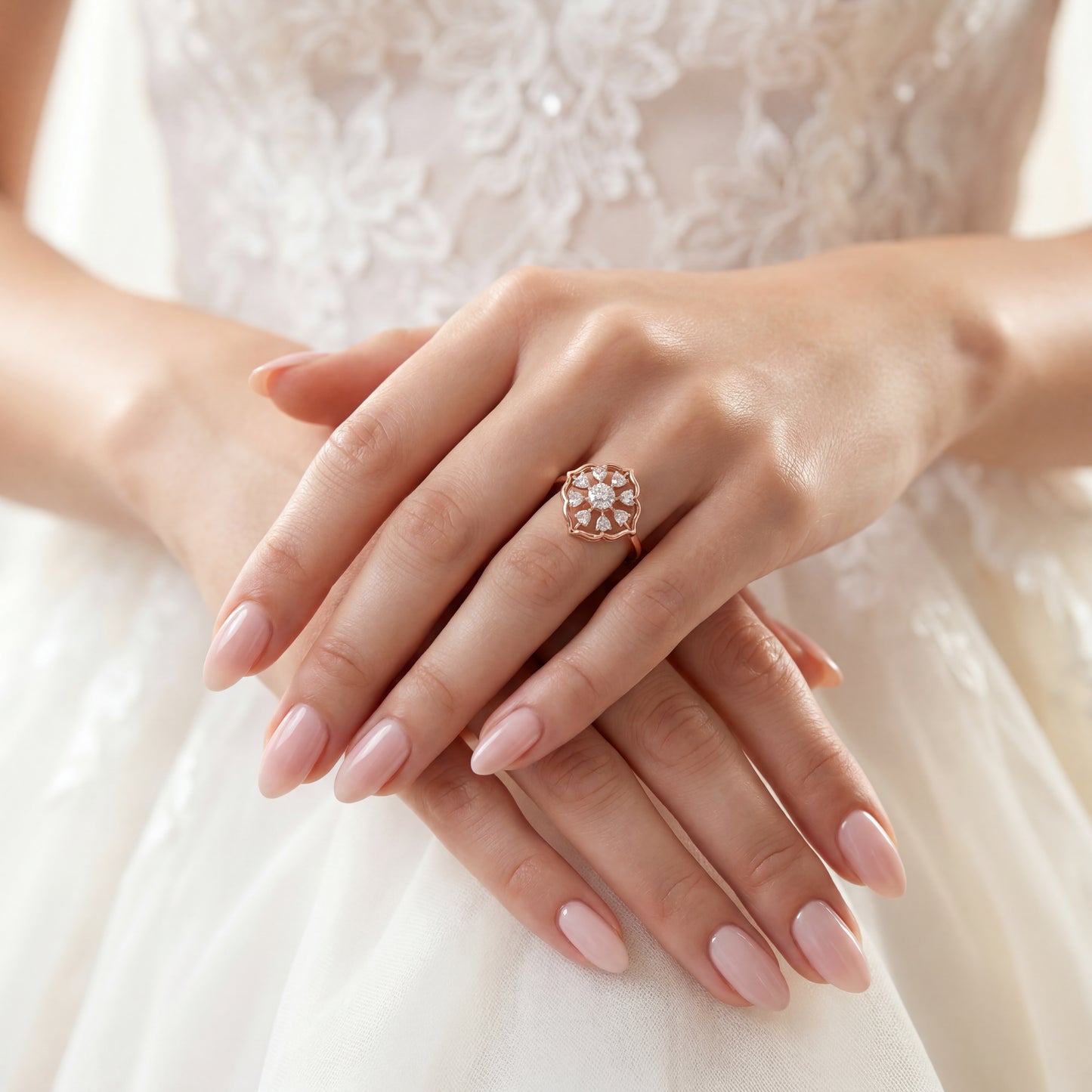 Aurelia Twist Natural Diamond Ring