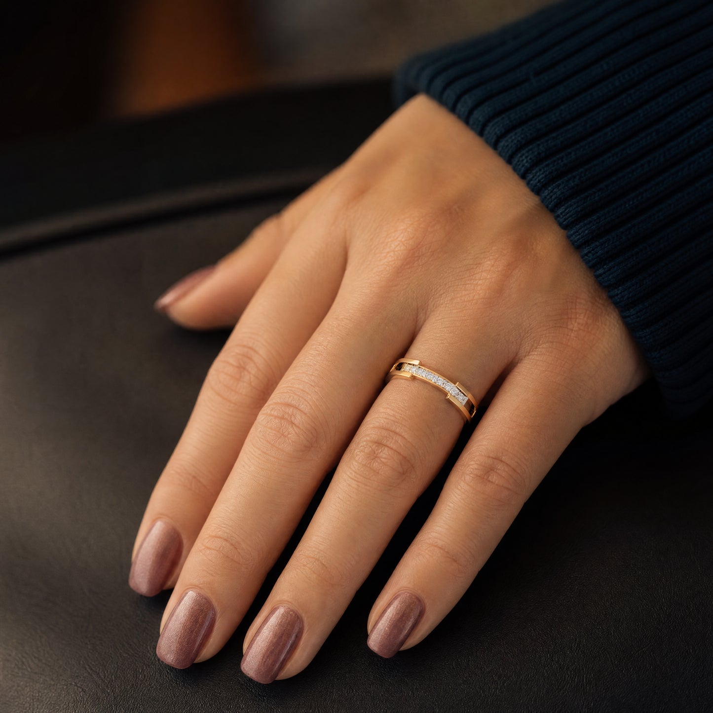 Double Edge Diamond Ring
