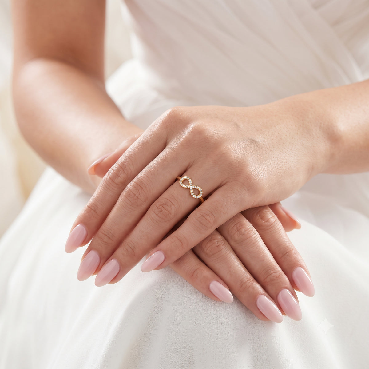 Pavé Diamond Infinity Ring