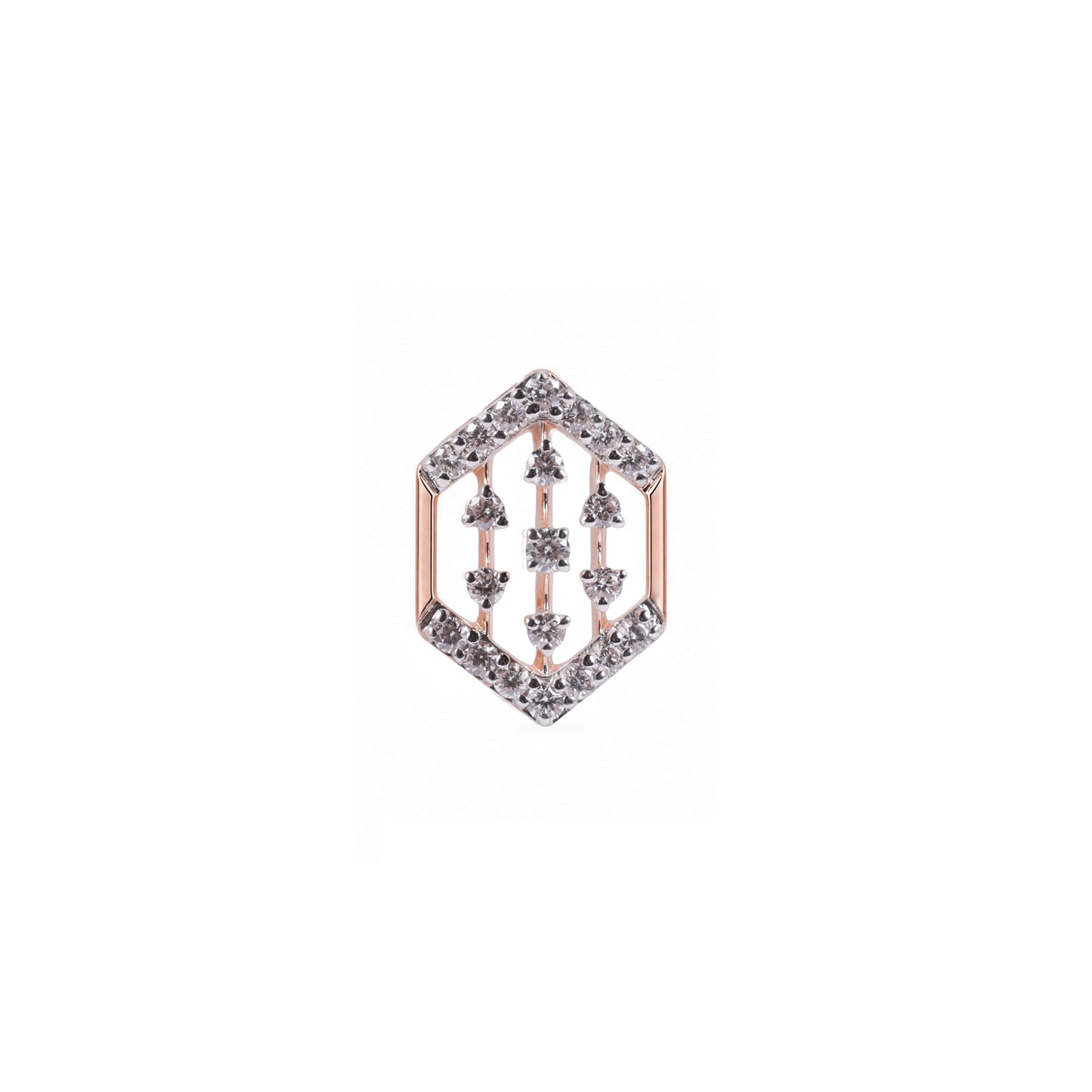 Hexagon Frame Drop Earrings