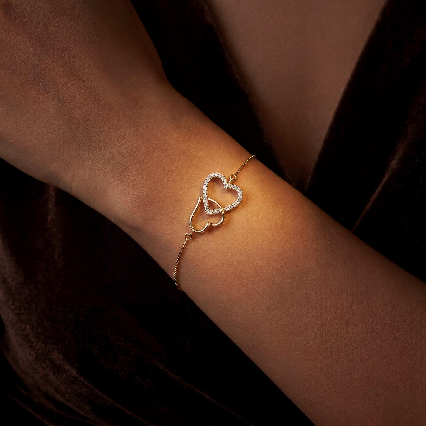 Heart & Infinity Diamond Bracelet