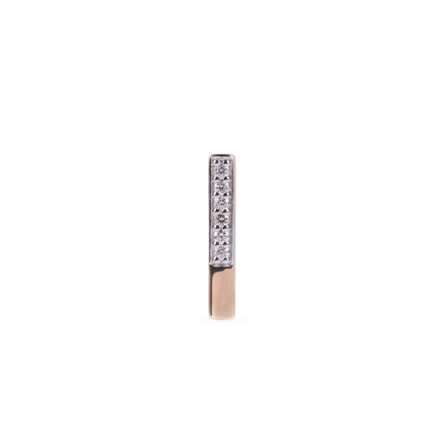 Vertical Bar Pave Earrings