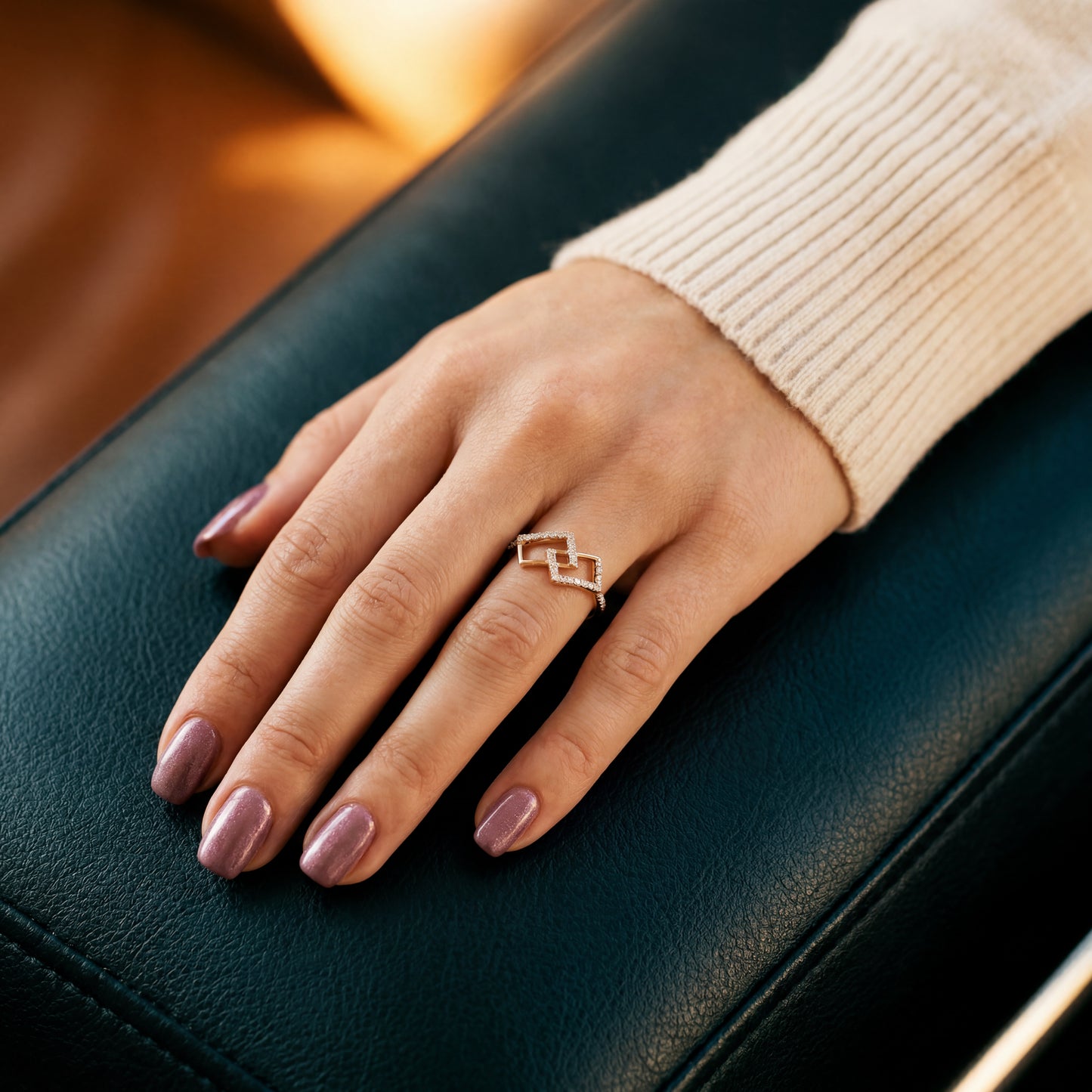 Wisp Solitaire Natural Diamond Ring