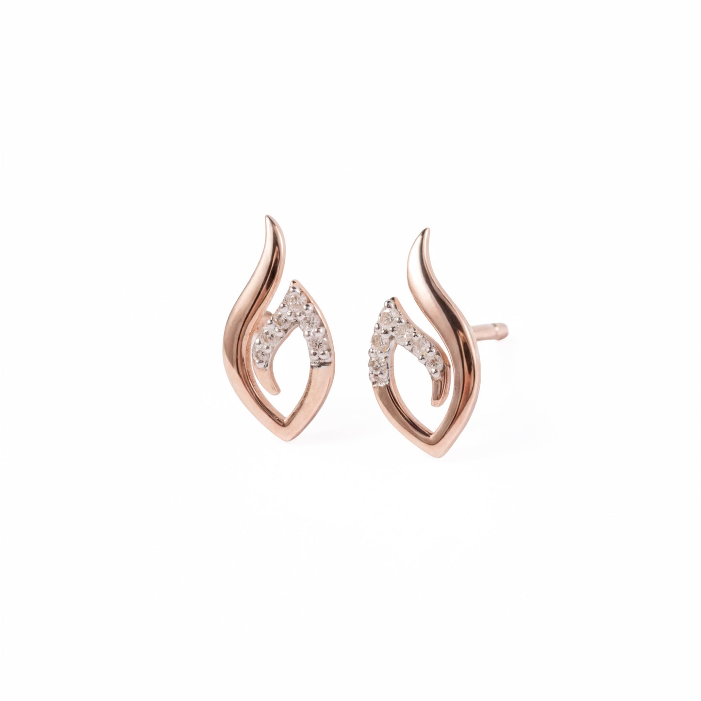 Wishbone Frame Diamond Earrings