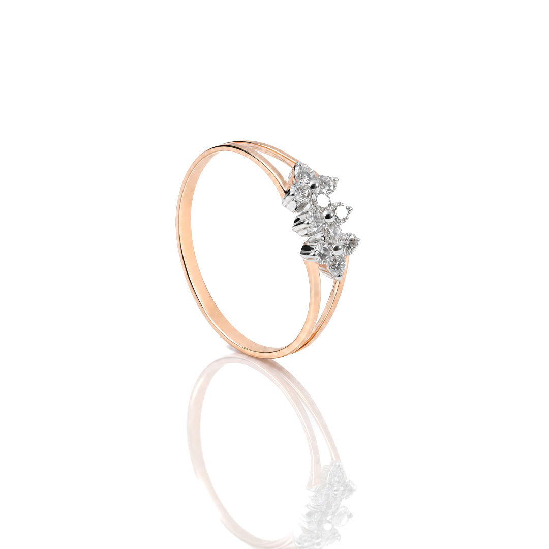 Floral Fancy Prongs Natural Diamonds