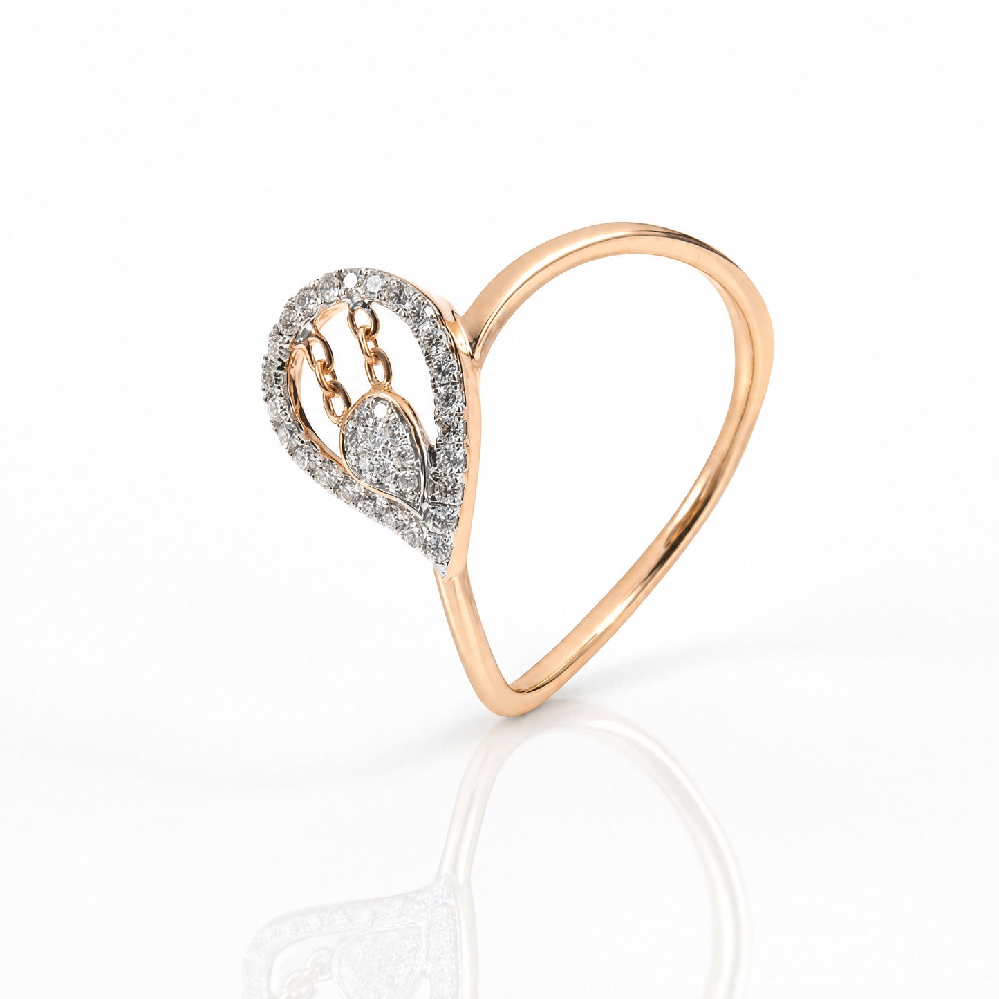 Fancy Pear Cluster Natural Diamond Ring