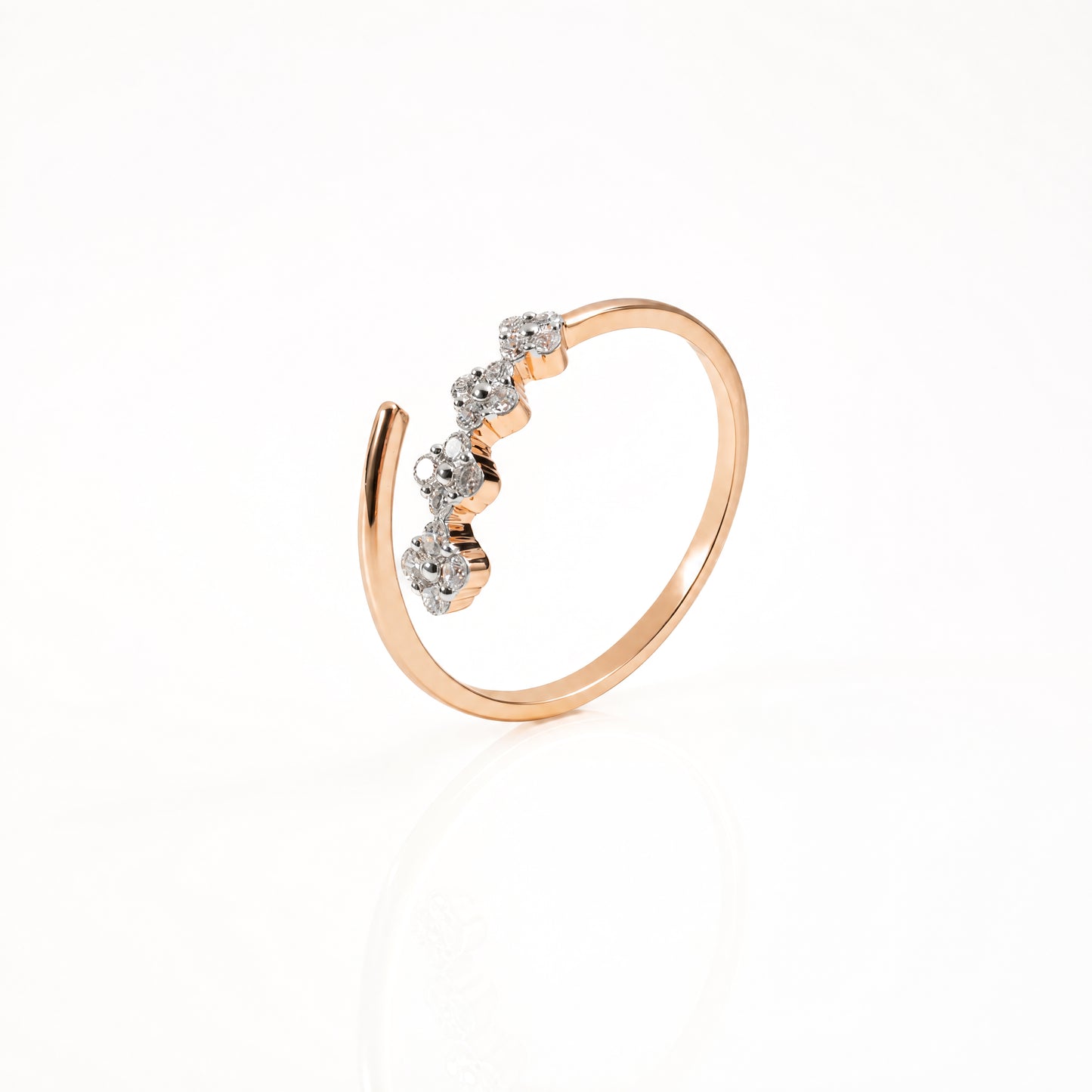 Flora Fancy Shaped Natural Diamond Ring