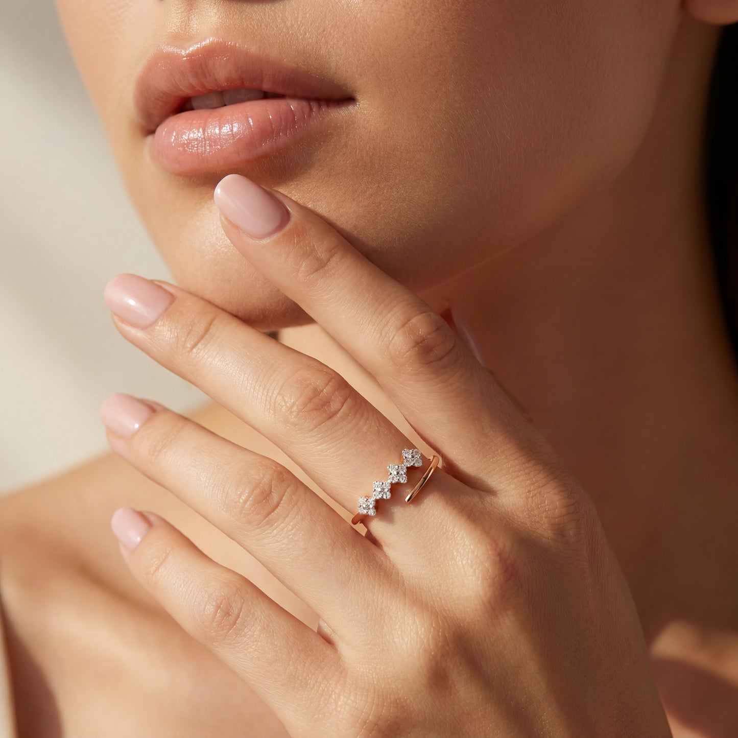 Flora Fancy Shaped Natural Diamond Ring