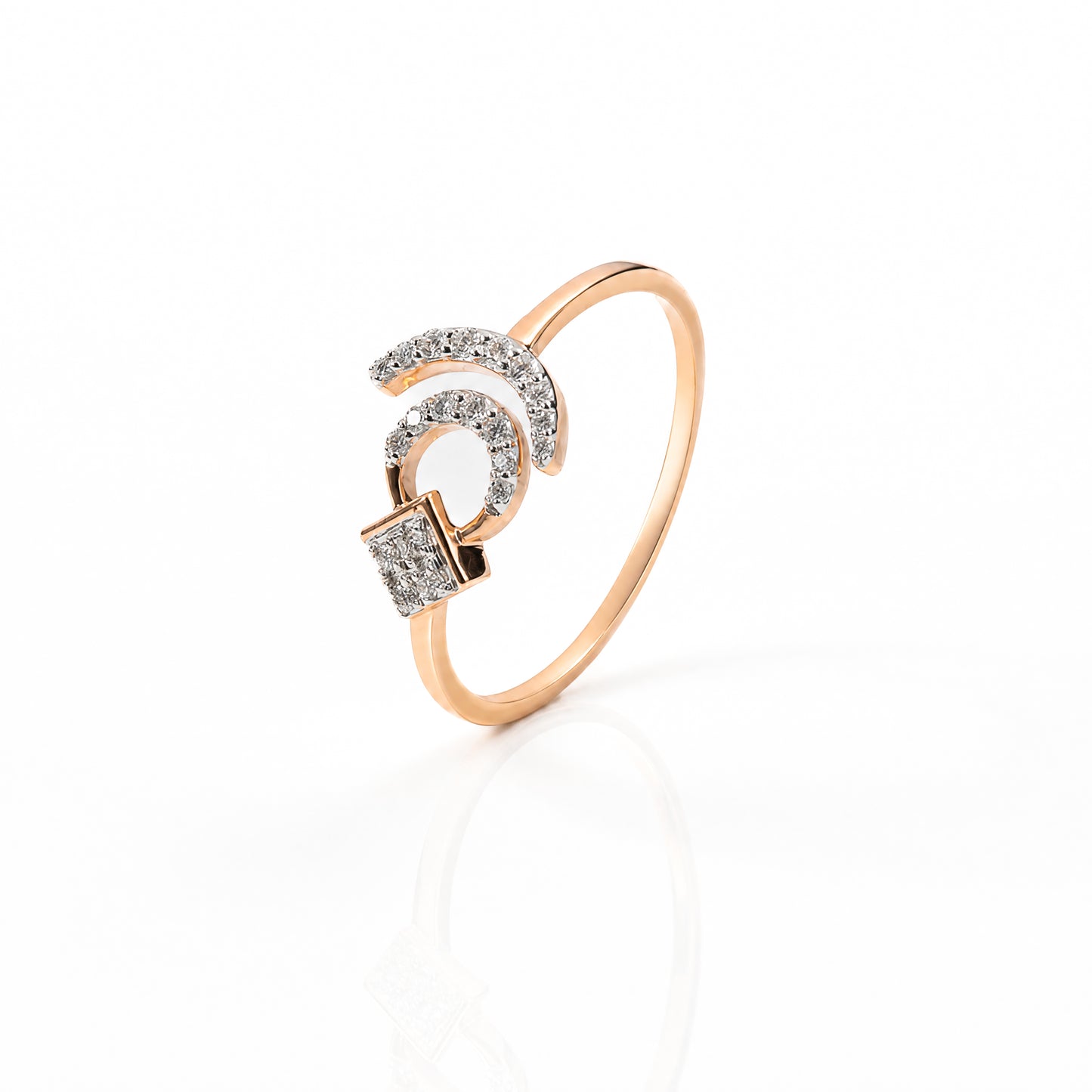 Dainty ring inspired by celestial body