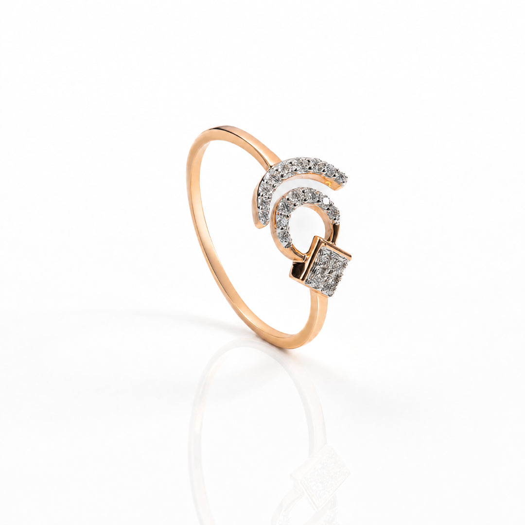 Dainty ring inspired by celestial body