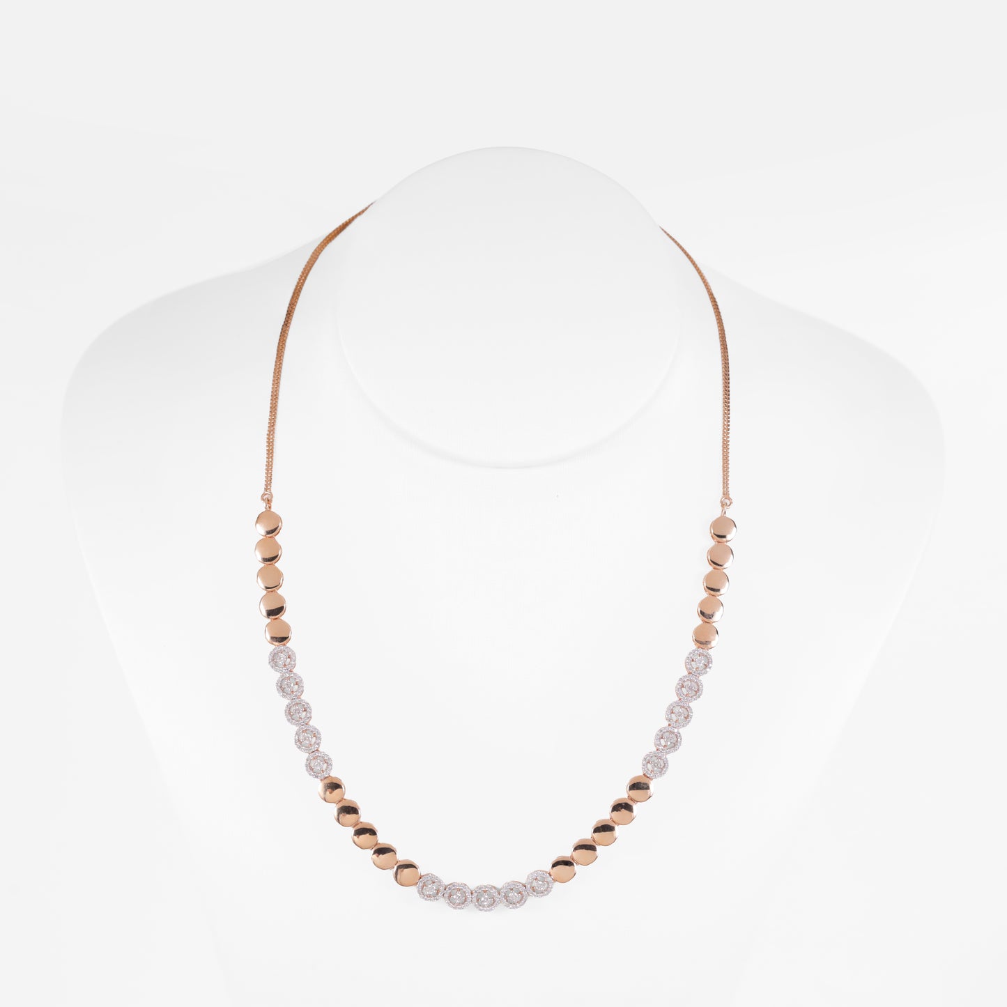 Beaded Pave Transition Necklace