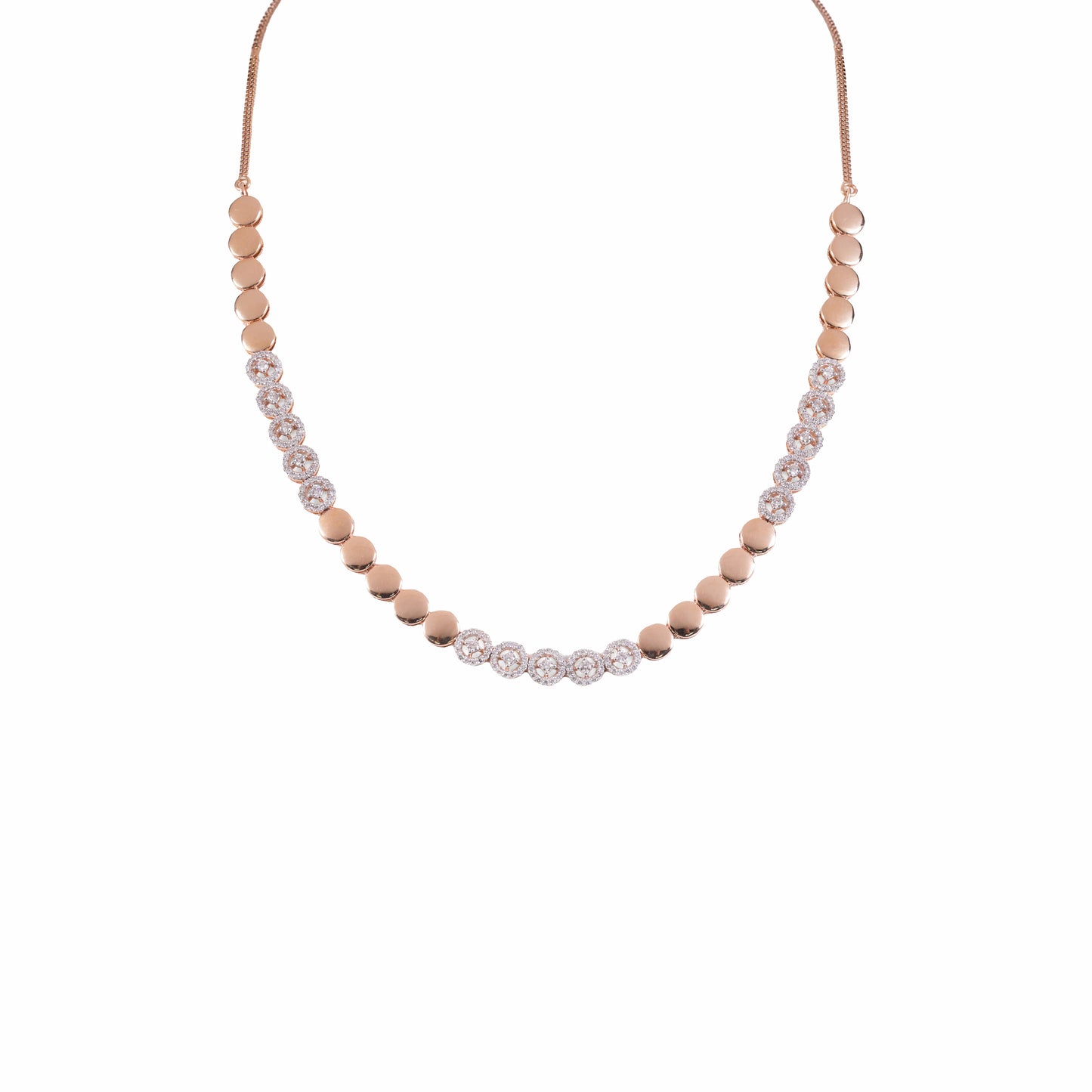 Beaded Pave Transition Necklace