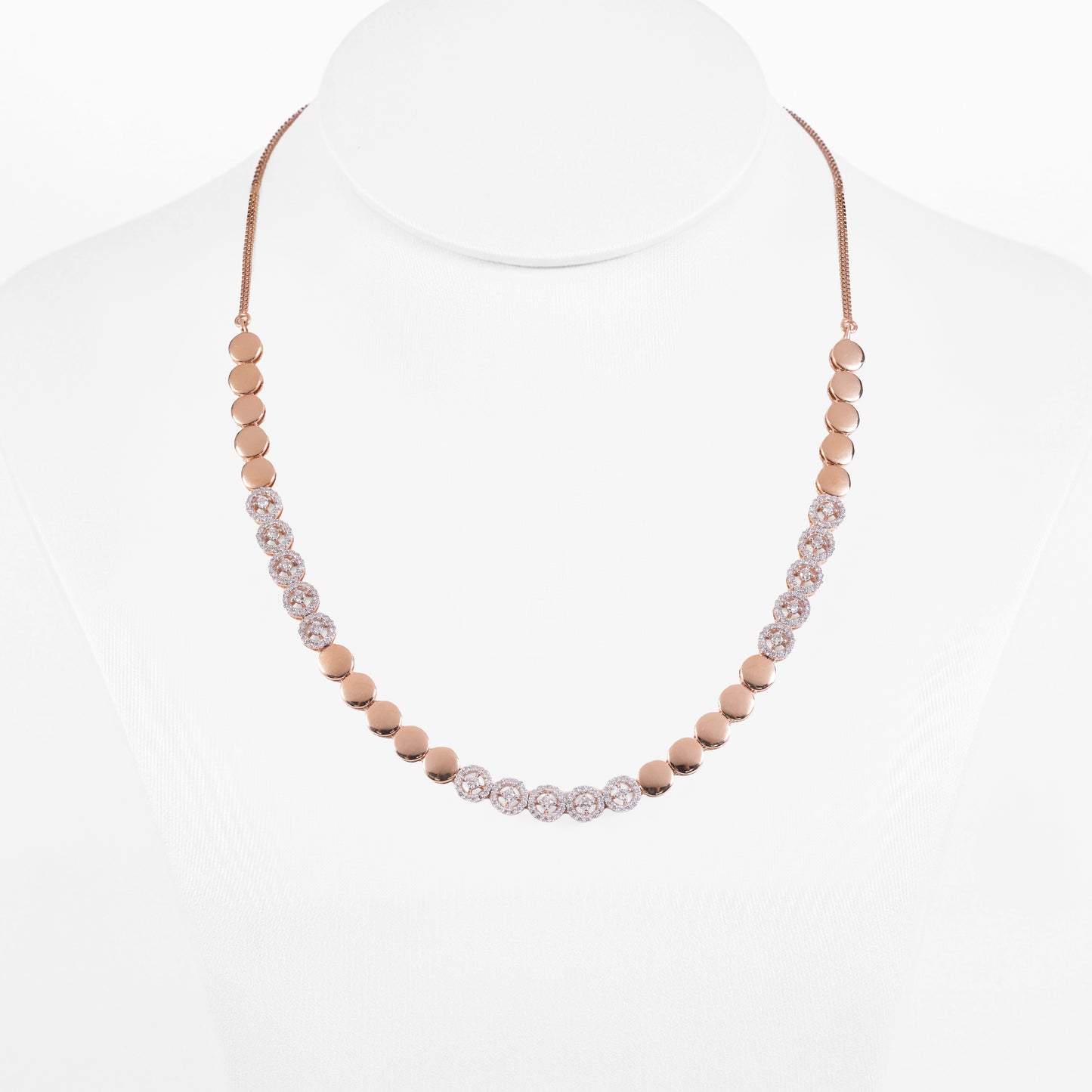 Beaded Pave Transition Necklace