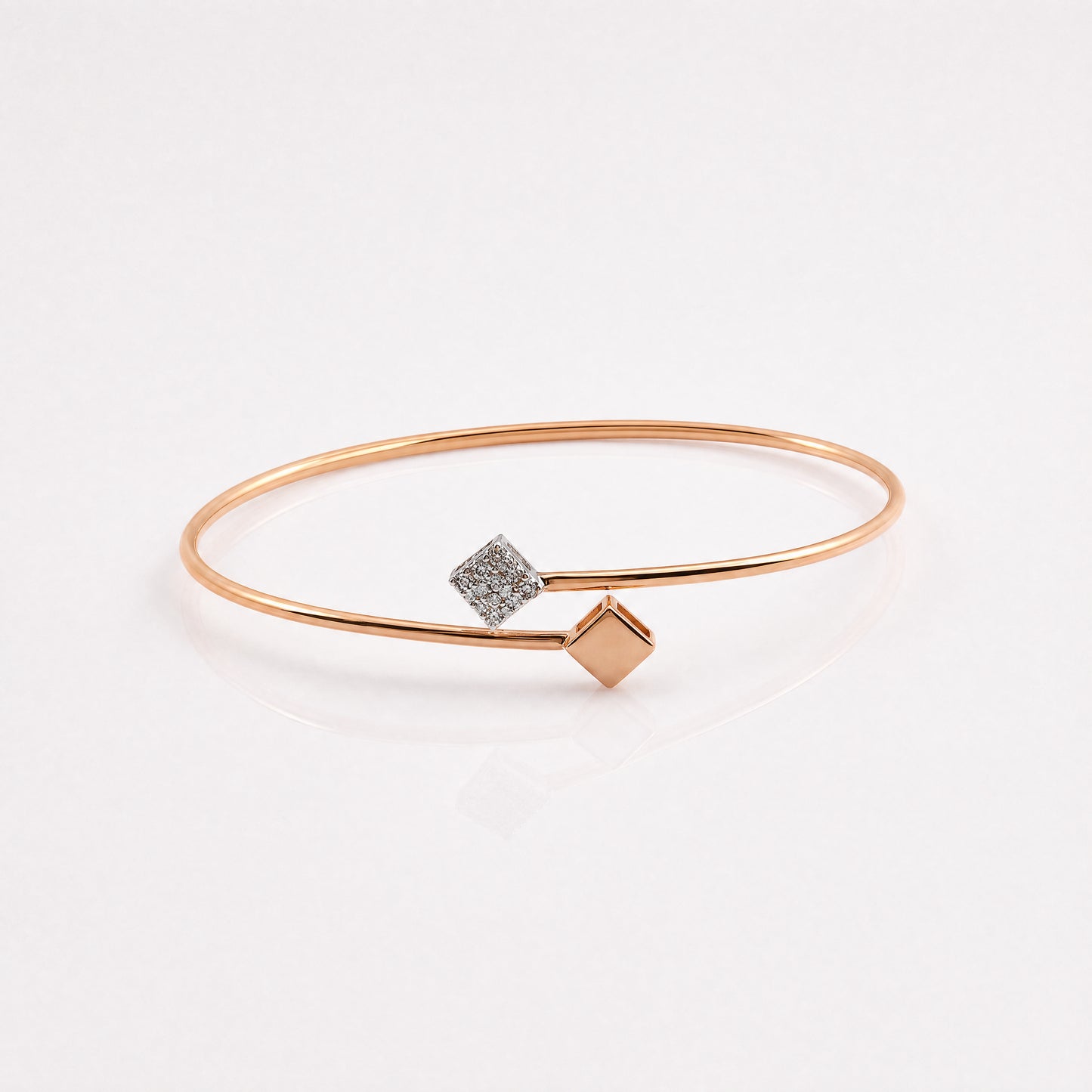 Cube Charm Diamond Bangle