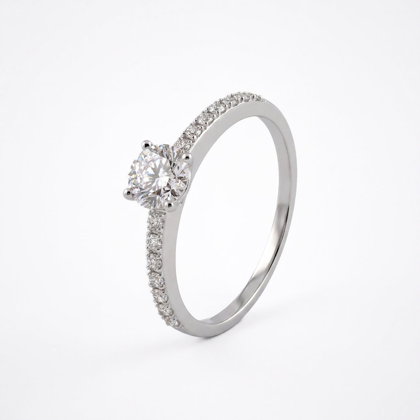 Enagament solitaire Natural Diamond Ring