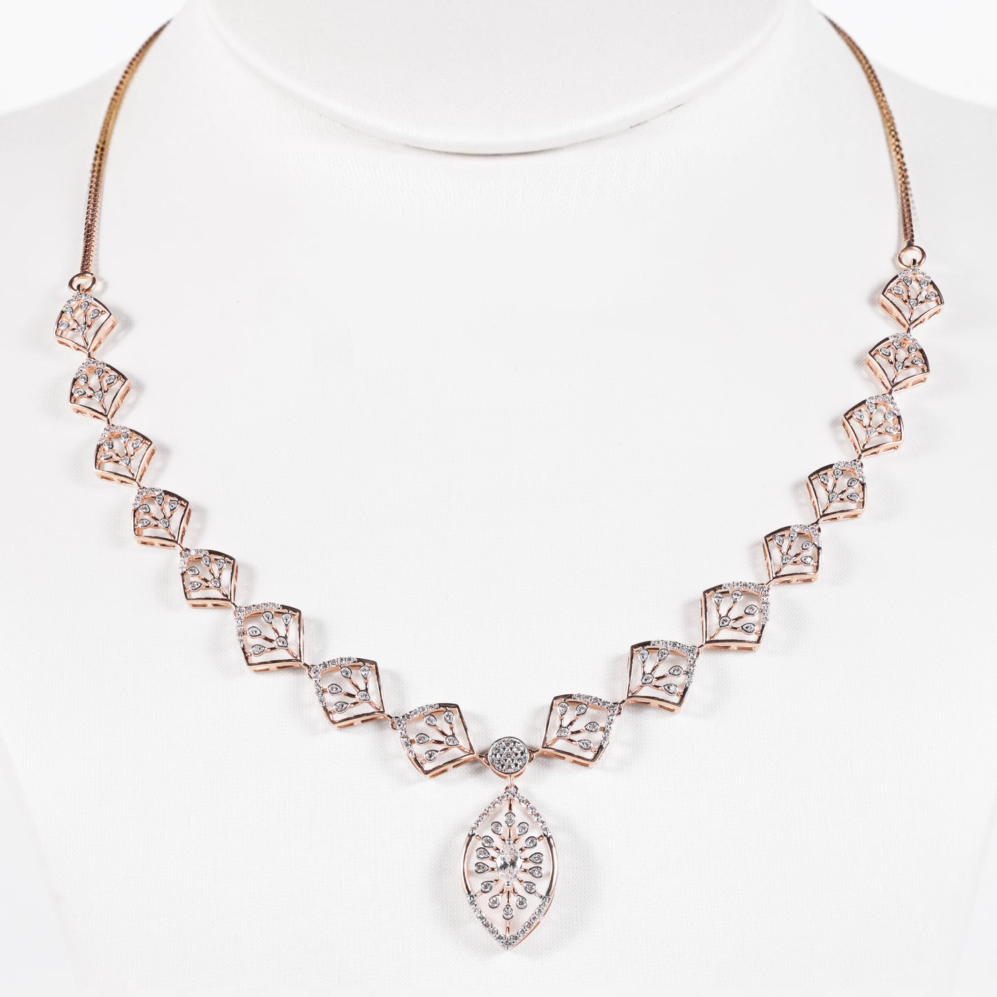 Heart Link Drop Necklace