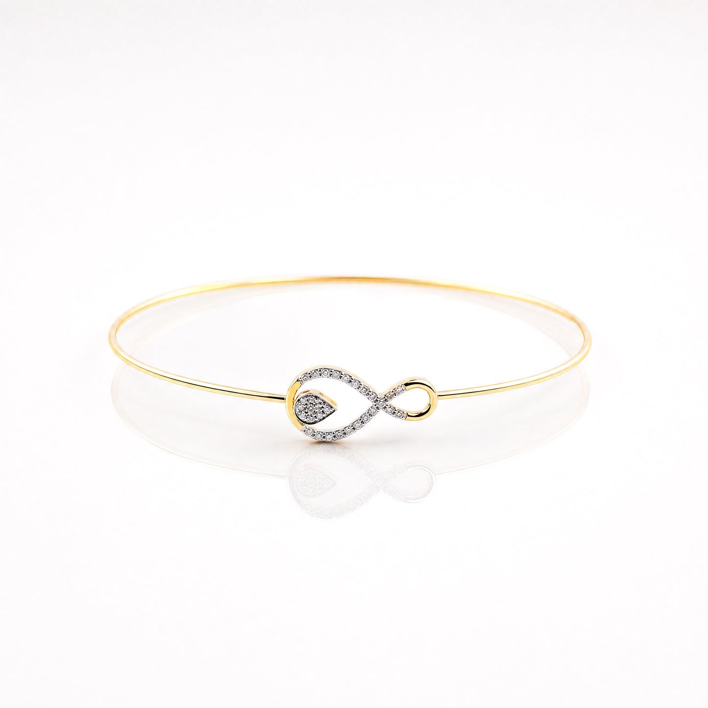 Infinity Teardrop Diamond Bangle