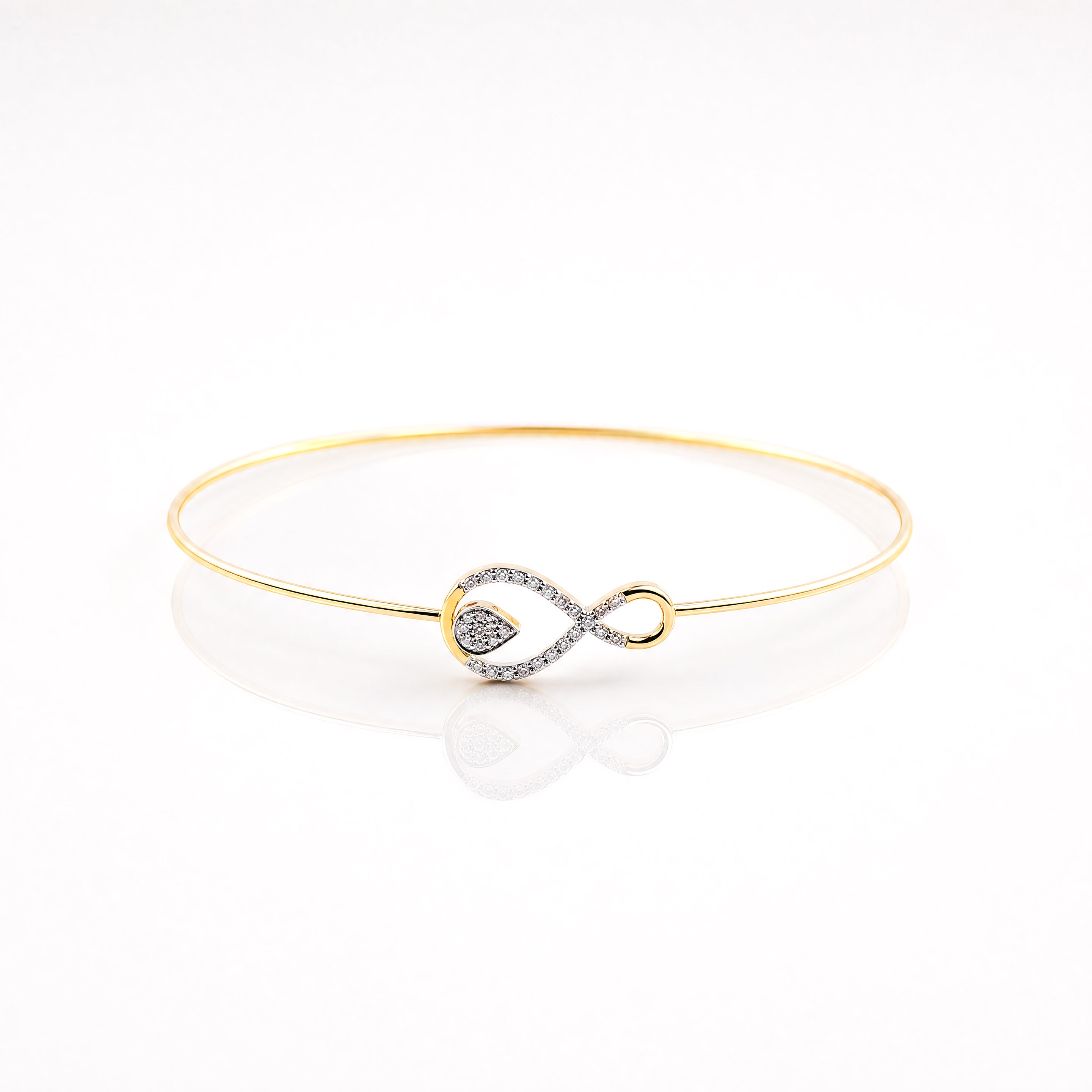 Infinity Teardrop Diamond Bangle