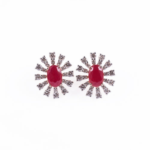 Load image 1 in gallery view. Sunset Bloom Stone Earrings