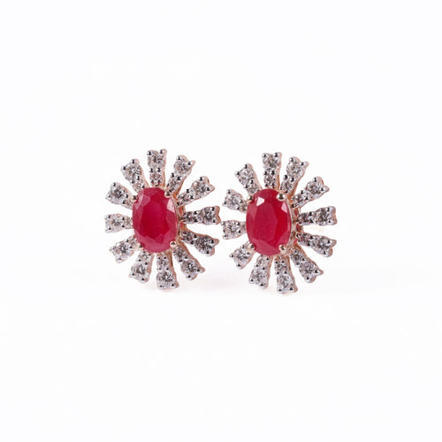 Load image 1 in gallery view. Sunset Bloom Stone Earrings