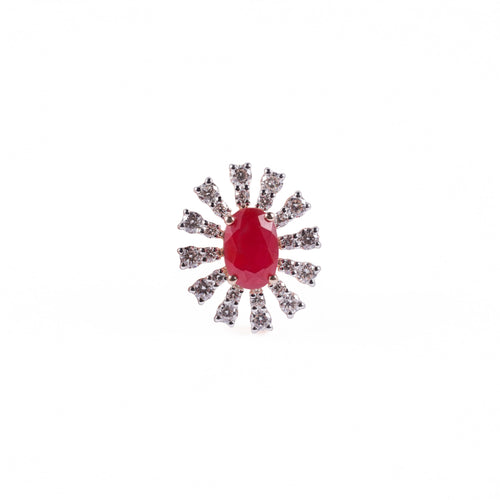 Load image 1 in gallery view. Sunset Bloom Stone Earrings