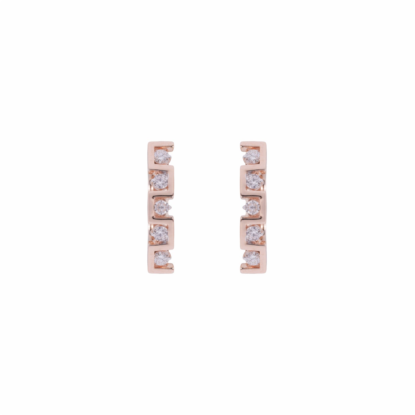 Layered Bar Diamond Earrings