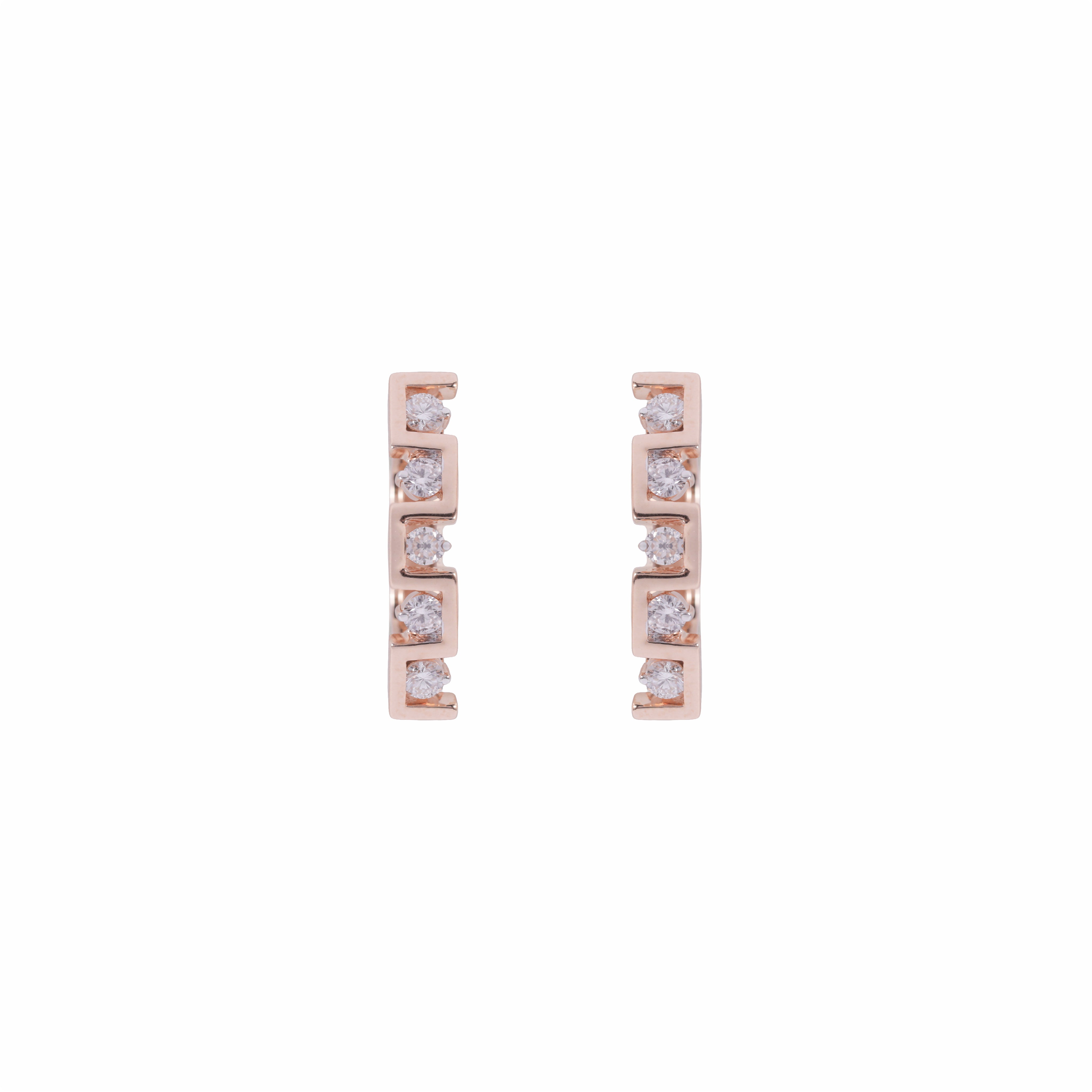Layered Bar Diamond Earrings