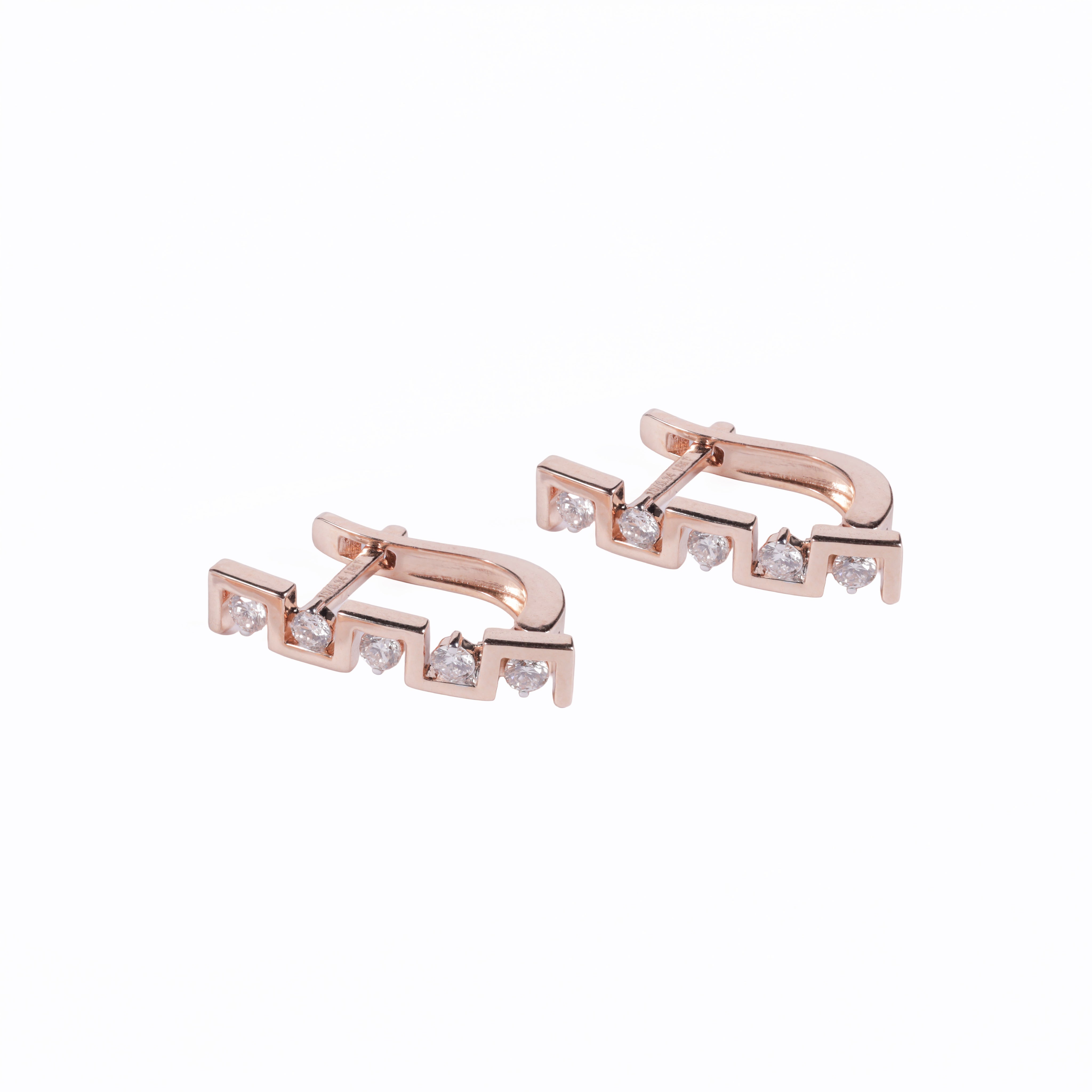 Layered Bar Diamond Earrings