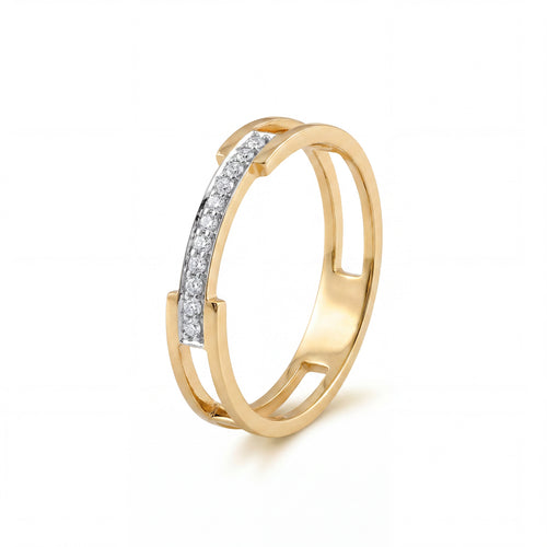 Load image 1 in gallery view. Double Edge Diamond Ring