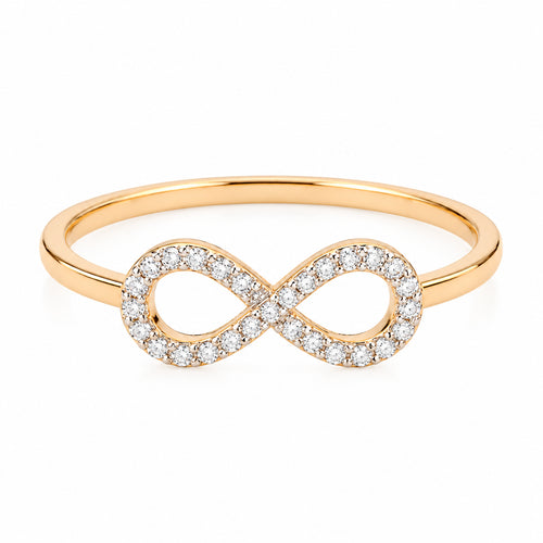 Load image 1 in gallery view. Pavé Diamond Infinity Ring