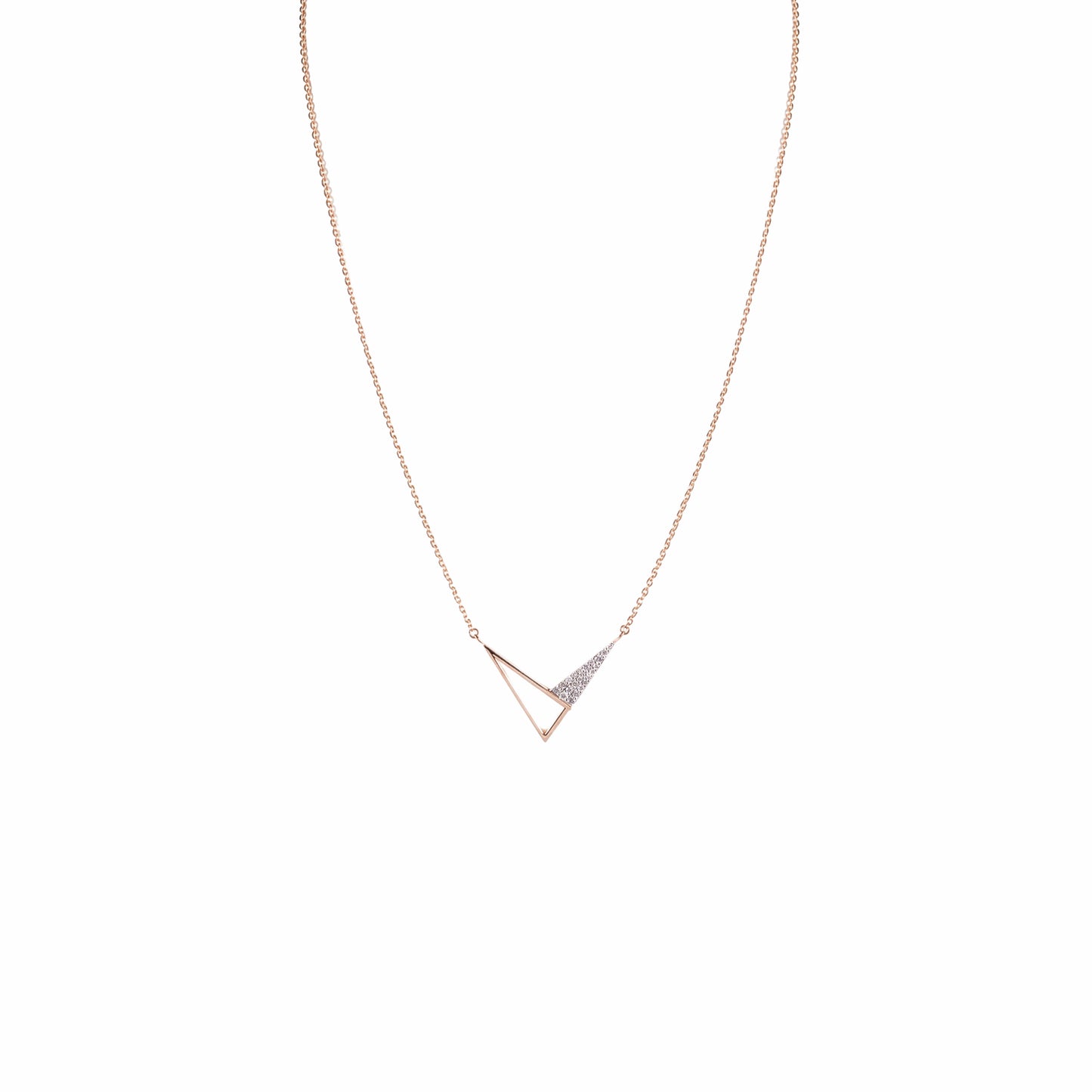 Open Triangle Pendant Necklace