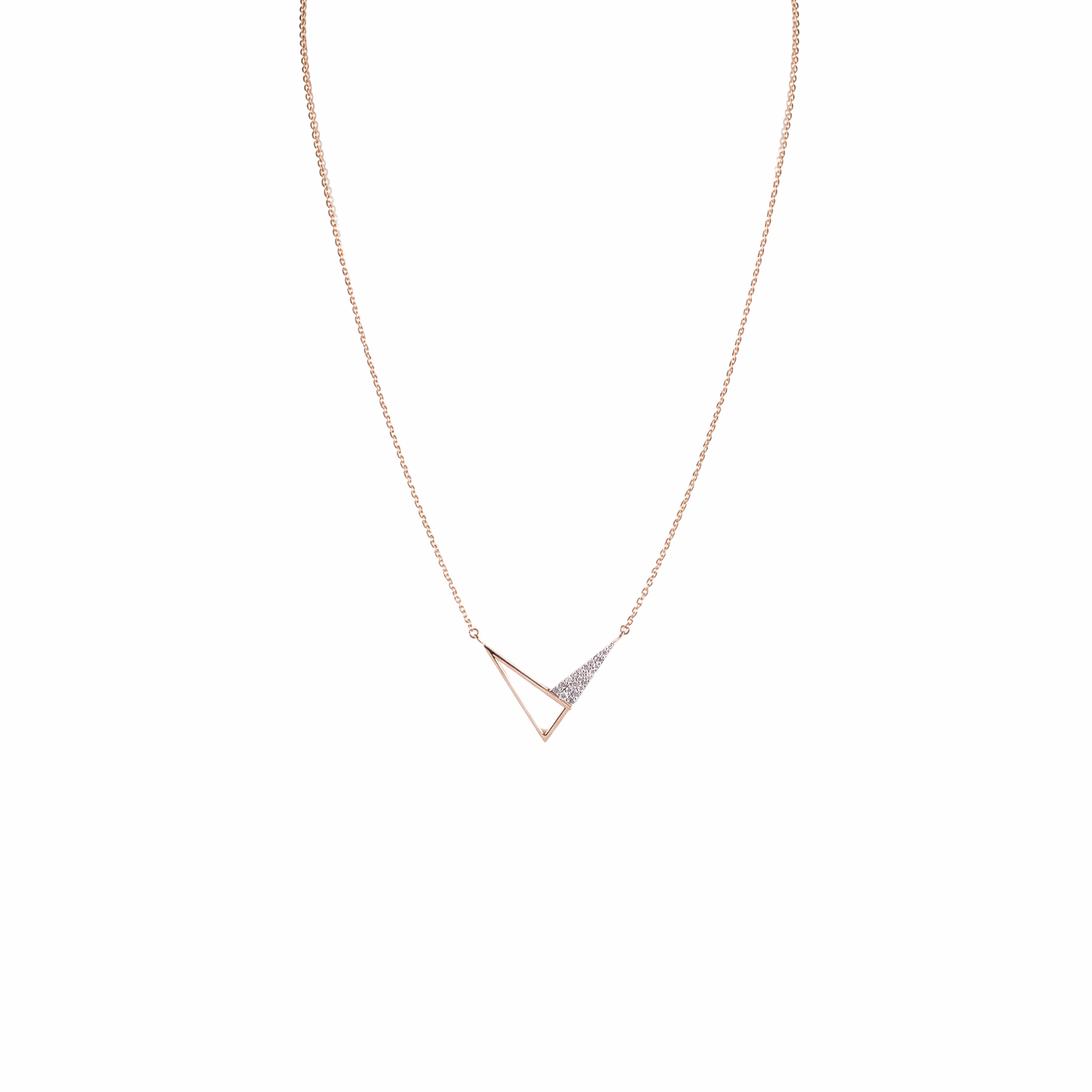 Open Triangle Pendant Necklace
