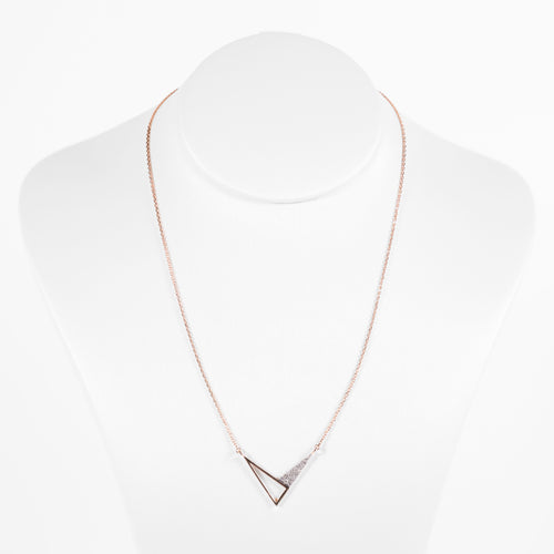 Load image 1 in gallery view. Open Triangle Pendant Necklace