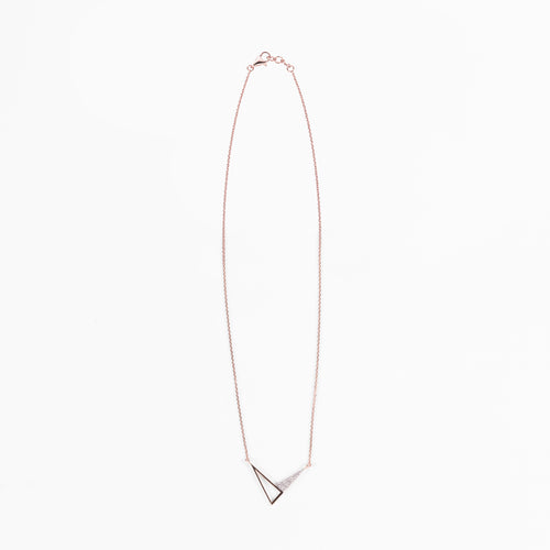 Load image 1 in gallery view. Open Triangle Pendant Necklace