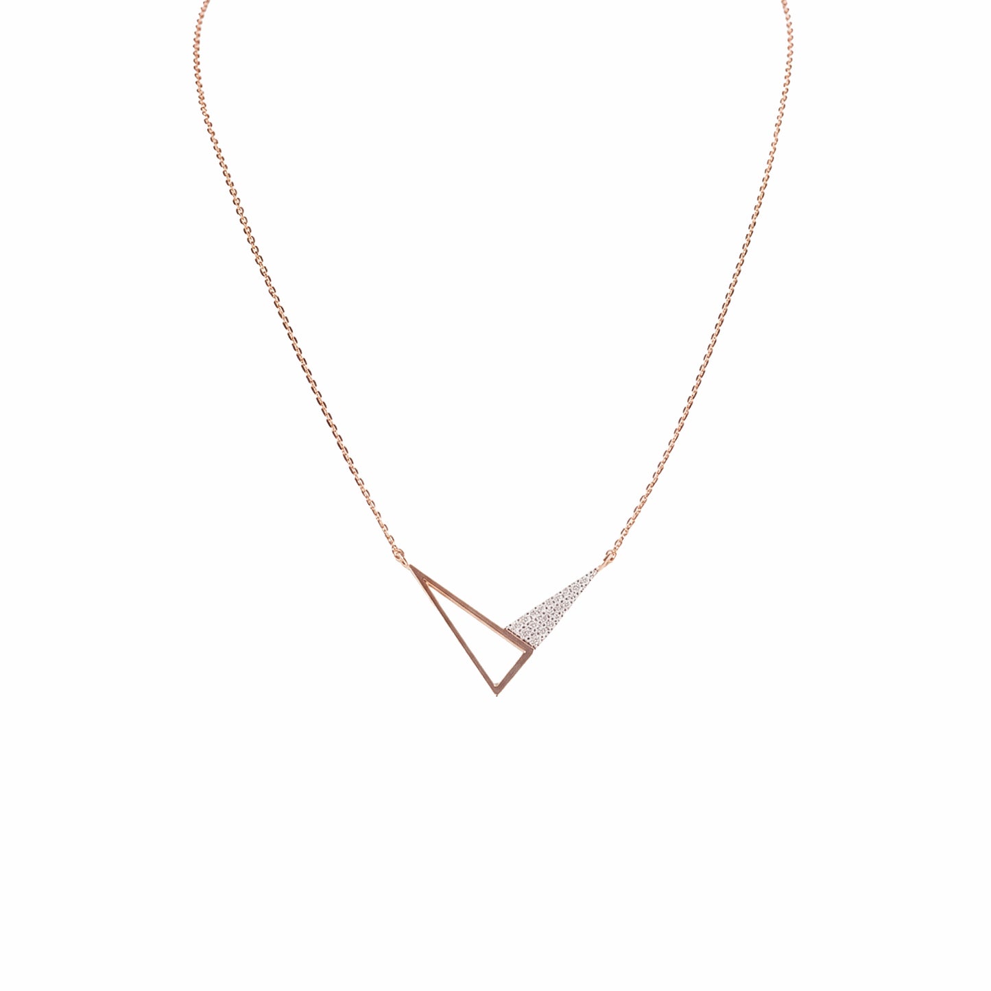 Open Triangle Pendant Necklace