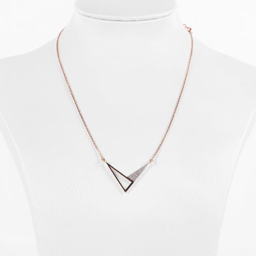 Load image 1 in gallery view. Open Triangle Pendant Necklace