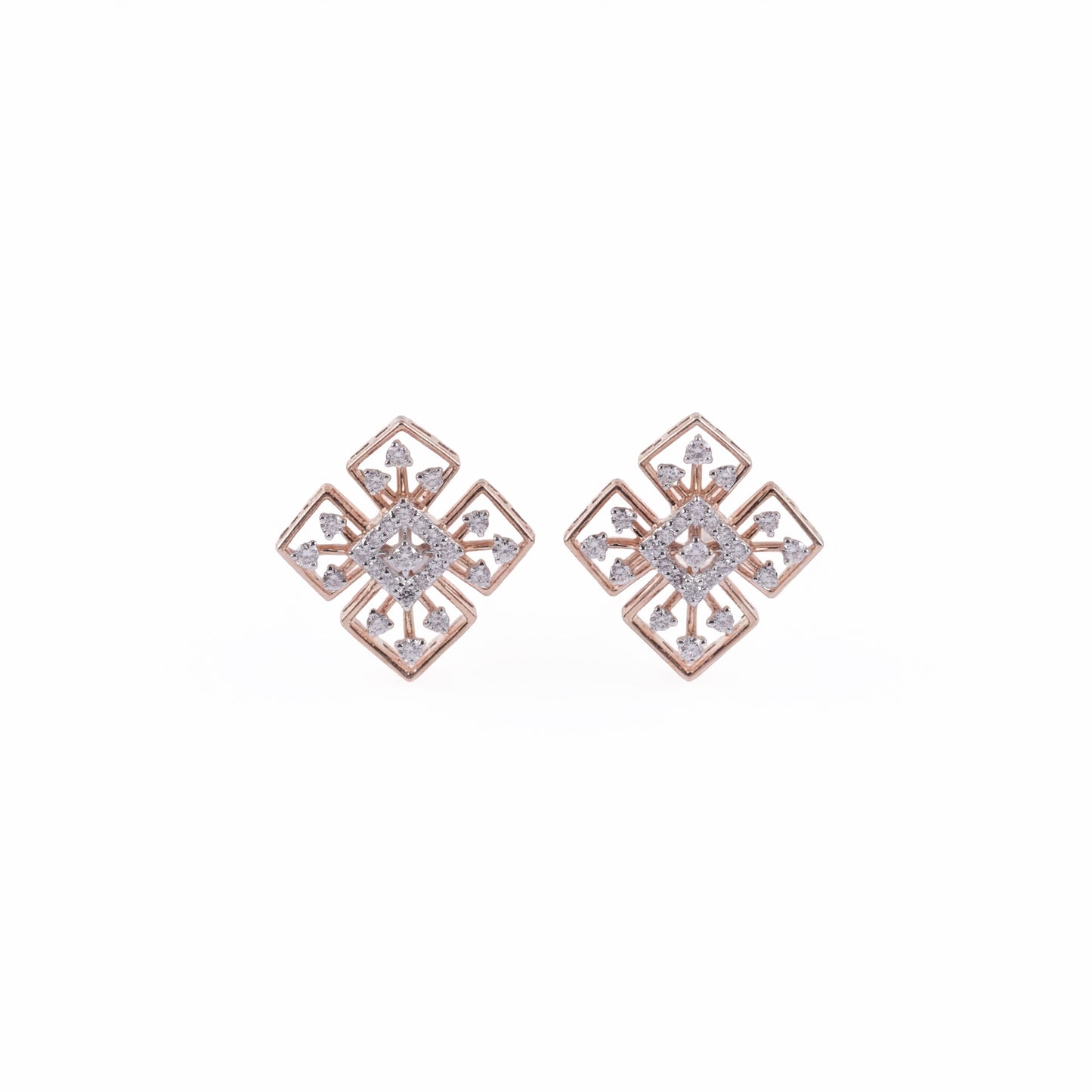 Clover Cutout Diamond Earrings
