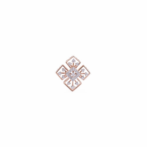 Load image 1 in gallery view. Clover Cutout Diamond Earrings