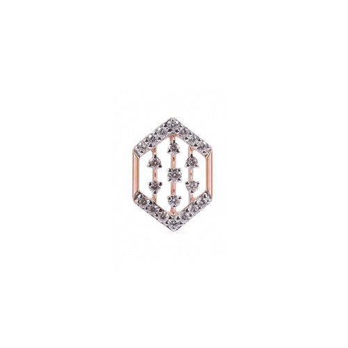 Load image 1 in gallery view. Hexagon Frame Drop Earrings