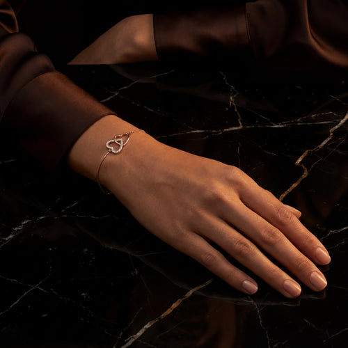 Load image 1 in gallery view. Heart & Infinity Diamond Bracelet