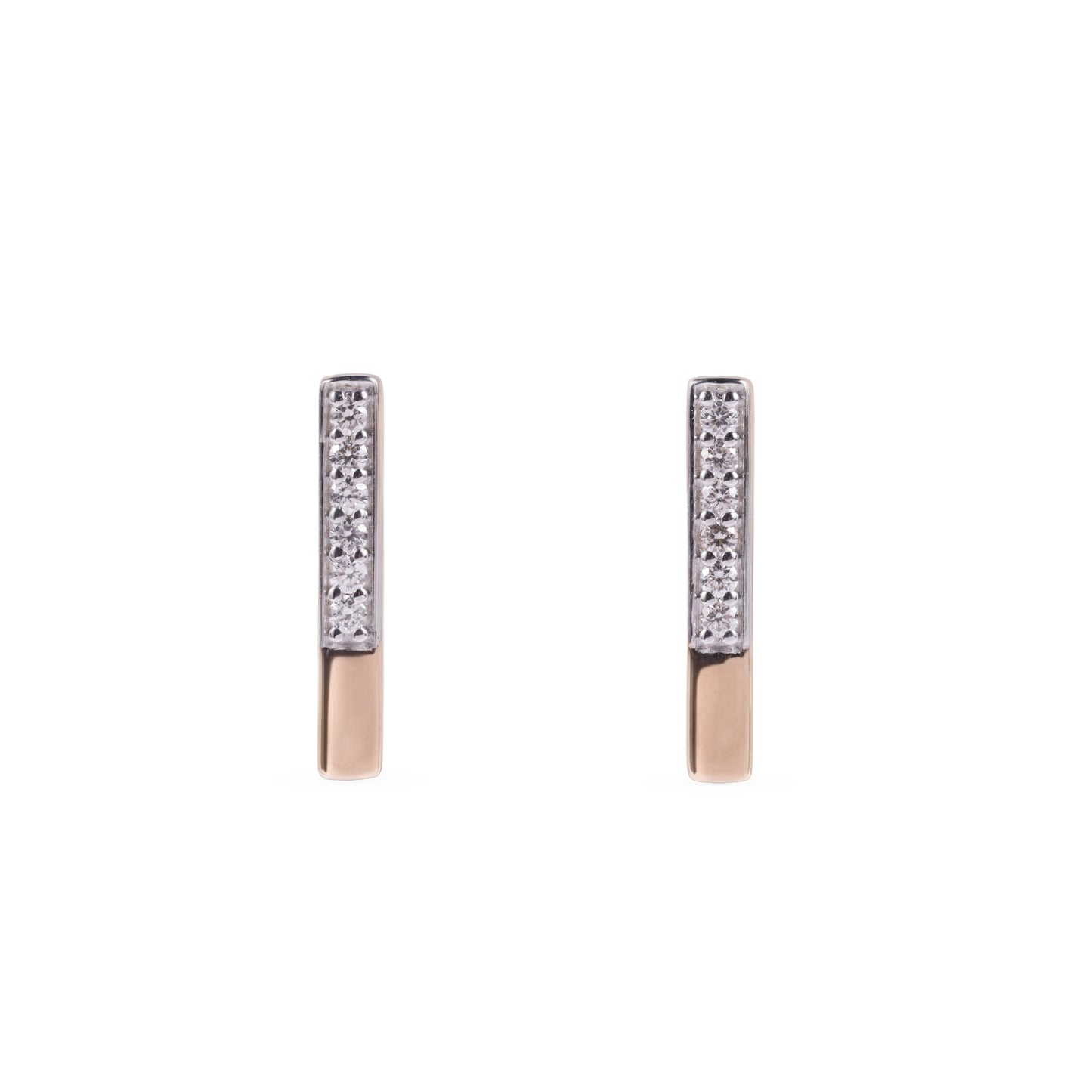 Vertical Bar Pave Earrings