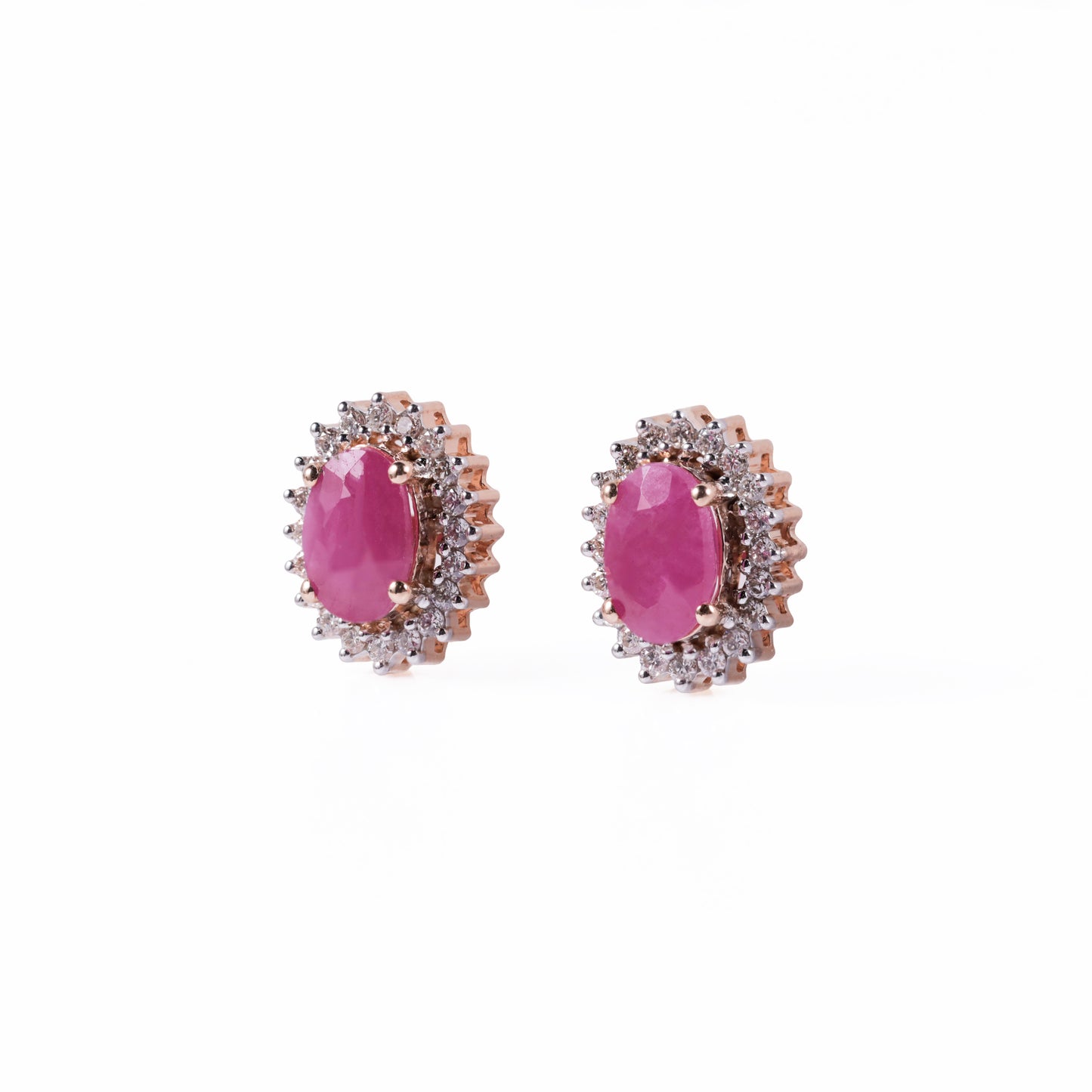 Pink Stone Diana Earrings