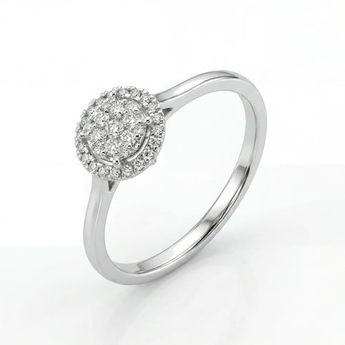 Load image 1 in gallery view. Round Studded Natural Diamond Ring
