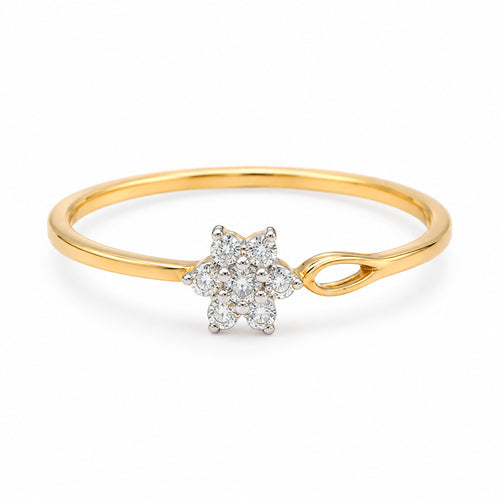 Load image 1 in gallery view. Diamond Blossom Loop Ring