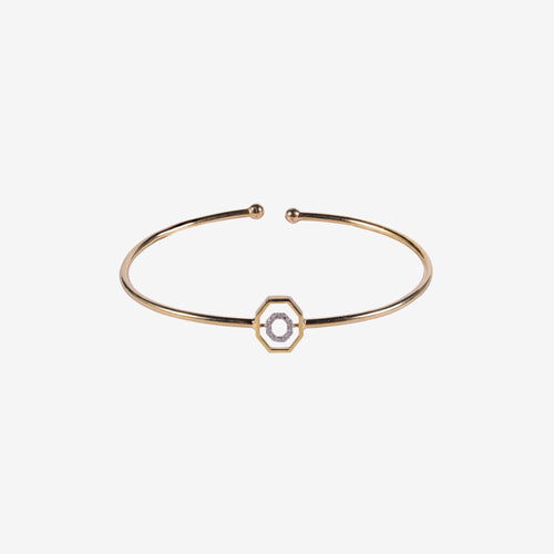 Load image 1 in gallery view. Octagon Halo Diamond Bangle
