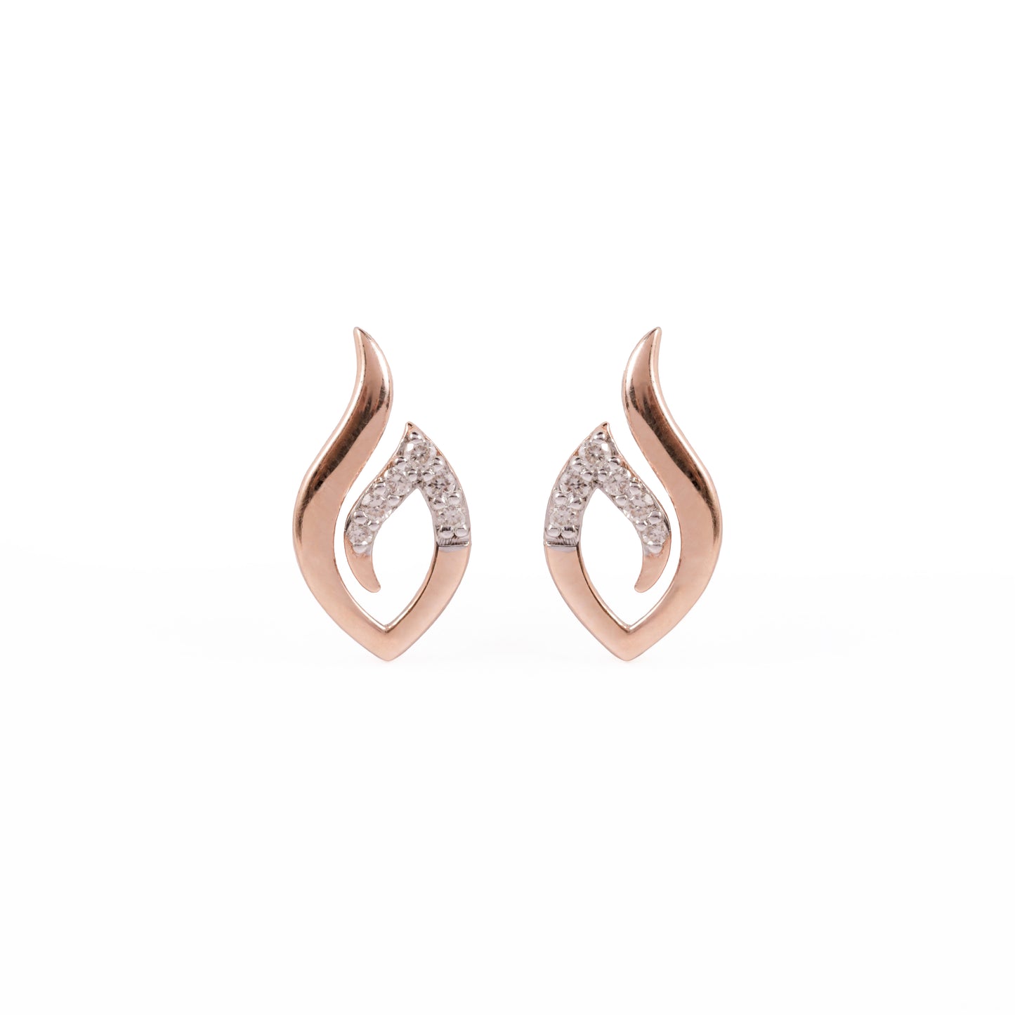 Wishbone Frame Diamond Earrings