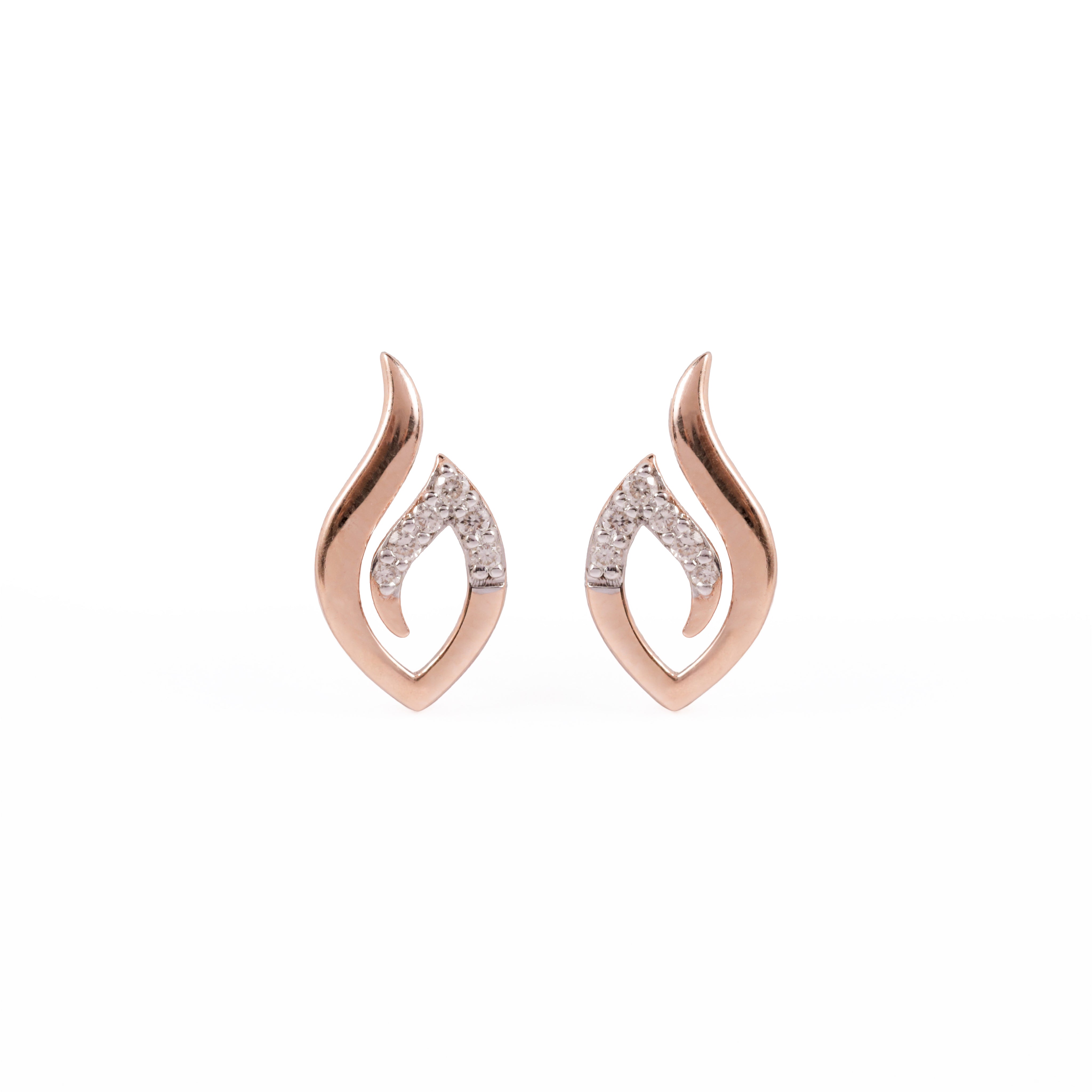 Wishbone Frame Diamond Earrings