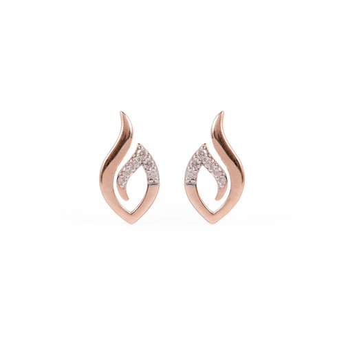 Load image 1 in gallery view. Wishbone Frame Diamond Earrings