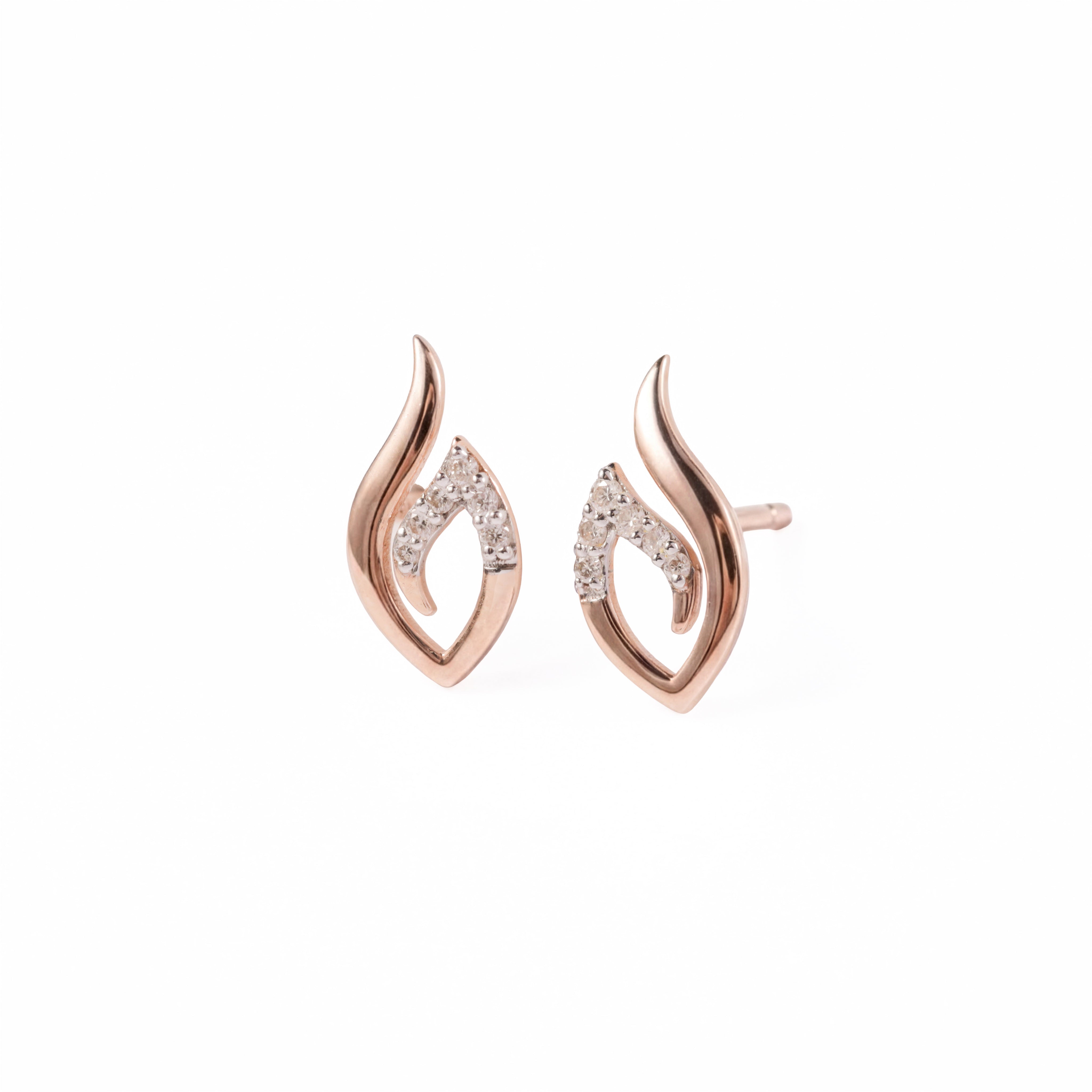 Wishbone Frame Diamond Earrings